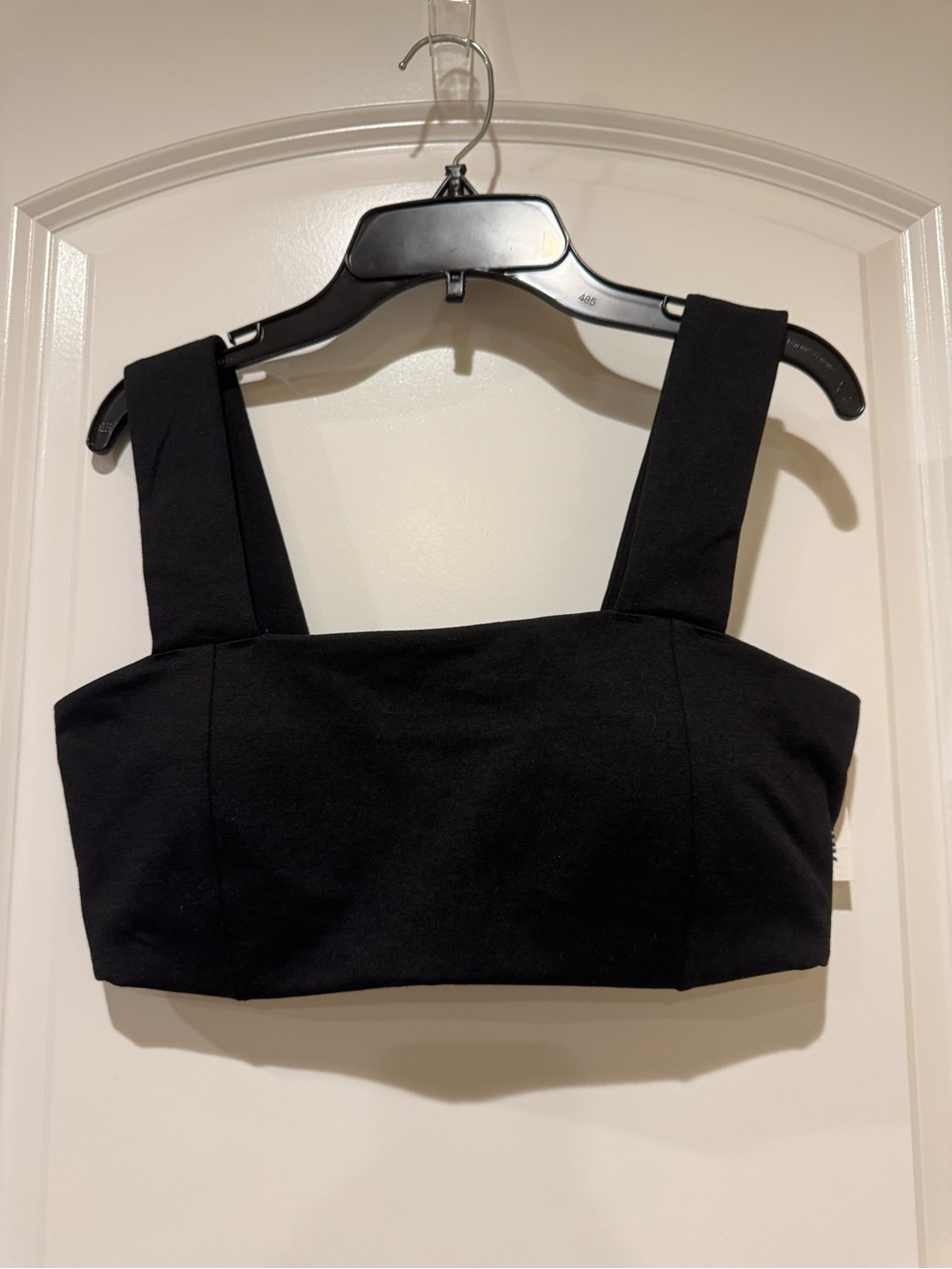 Old Navy Black Square-Neck Crop Top with Wide Straps